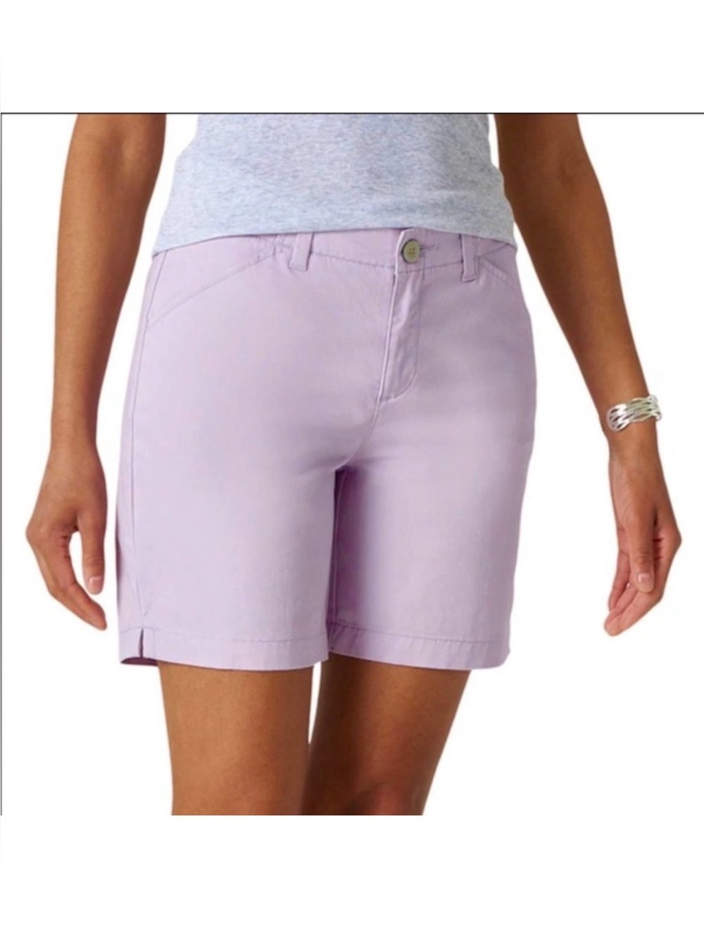 Lee Lavender Regular Fit Mid Rise Chino Bermuda Shorts